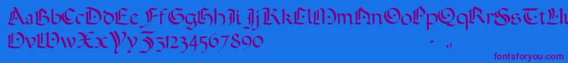ADarkWedding2007-Schriftart – Violette Schriften auf blauem Hintergrund