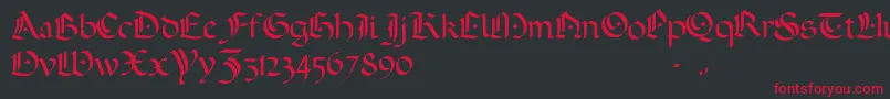 ADarkWedding2007-Schriftart – Rote Schriften auf schwarzem Hintergrund
