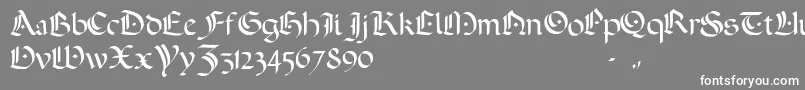 ADarkWedding2007 Font – White Fonts on Gray Background