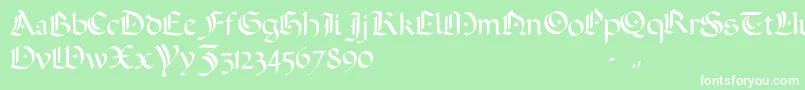フォントADarkWedding2007 – 緑の背景に白い文字