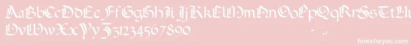 ADarkWedding2007 Font – White Fonts on Pink Background