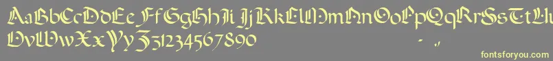 ADarkWedding2007-fontti – keltaiset fontit harmaalla taustalla