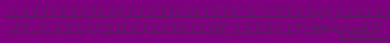 Contourofduty3Dital Font – Black Fonts on Purple Background