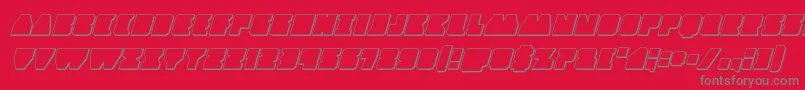 Contourofduty3Dital Font – Gray Fonts on Red Background