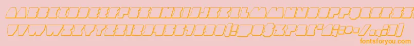 Contourofduty3Dital Font – Orange Fonts on Pink Background