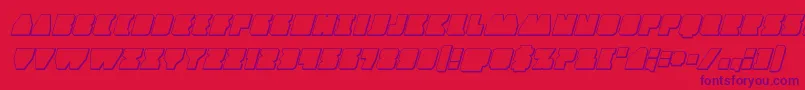 Contourofduty3Dital Font – Purple Fonts on Red Background