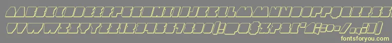 Contourofduty3Dital Font – Yellow Fonts on Gray Background