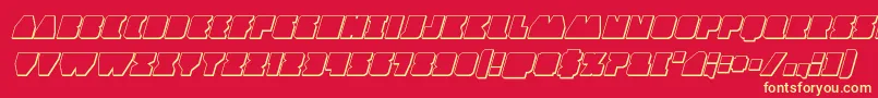 Contourofduty3Dital Font – Yellow Fonts on Red Background