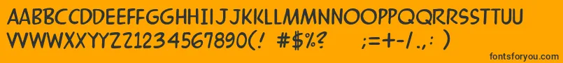 MandrakeFf Font – Black Fonts on Orange Background