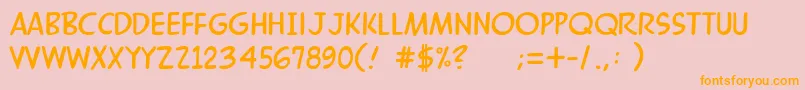 Police MandrakeFf – polices orange sur fond rose