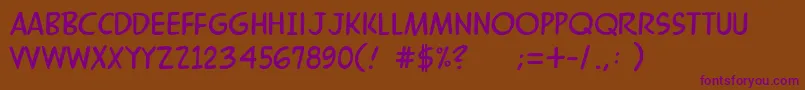 Police MandrakeFf – polices violettes sur fond brun