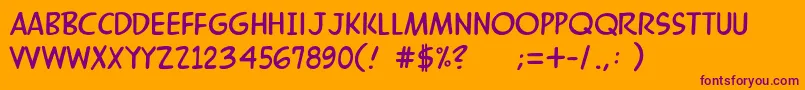 MandrakeFf Font – Purple Fonts on Orange Background