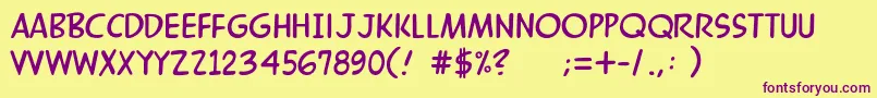 MandrakeFf Font – Purple Fonts on Yellow Background