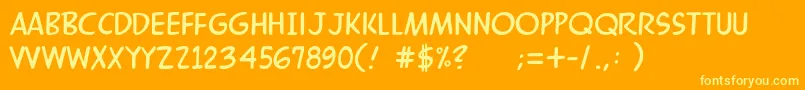 MandrakeFf Font – Yellow Fonts on Orange Background