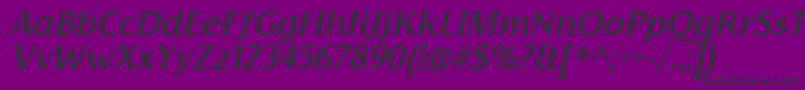 FlorentiaMediumItalicTrial Font – Black Fonts on Purple Background