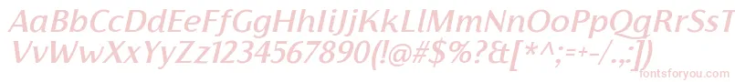 FlorentiaMediumItalicTrial Font – Pink Fonts on White Background