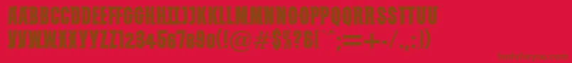 VtcSubwayslamCapsRegular Font – Brown Fonts on Red Background