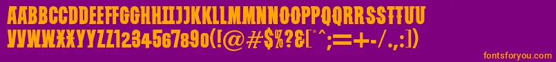 VtcSubwayslamCapsRegular Font – Orange Fonts on Purple Background