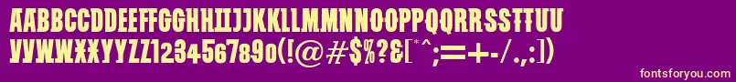 VtcSubwayslamCapsRegular Font – Yellow Fonts on Purple Background