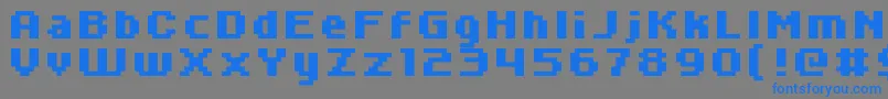 Kroeger0666 Font – Blue Fonts on Gray Background