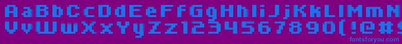 Kroeger0666 Font – Blue Fonts on Purple Background