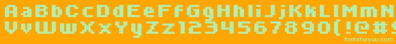 Kroeger0666 Font – Green Fonts on Orange Background