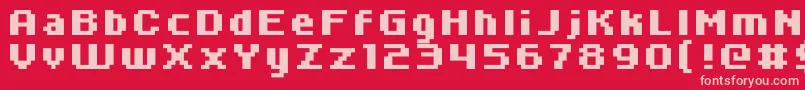 Kroeger0666 Font – Pink Fonts on Red Background