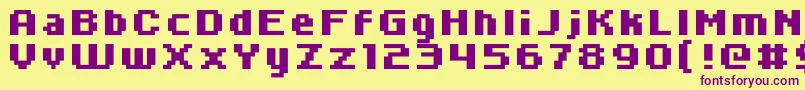 Kroeger0666 Font – Purple Fonts on Yellow Background