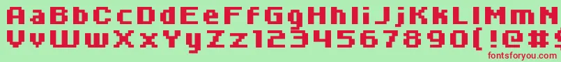 Kroeger0666 Font – Red Fonts on Green Background