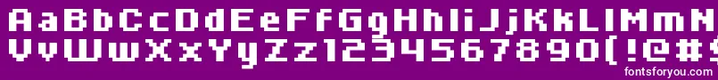 フォントKroeger0666 – 紫の背景に白い文字