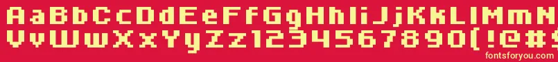 Kroeger0666 Font – Yellow Fonts on Red Background