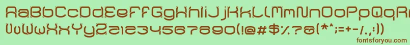 RaynalizLight-fontti – ruskeat fontit vihreällä taustalla