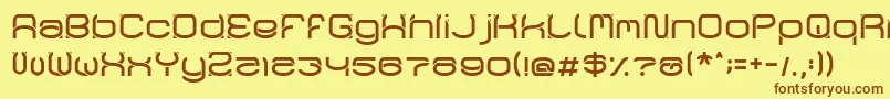 Więcej informacji o czcionce RaynalizLight Czcionka RaynalizLight – brązowe czcionki na żółtym tle