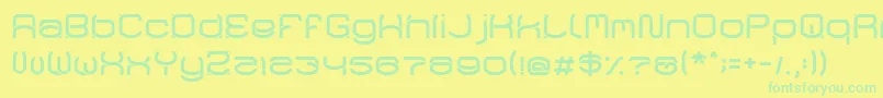 RaynalizLight Font – Green Fonts on Yellow Background