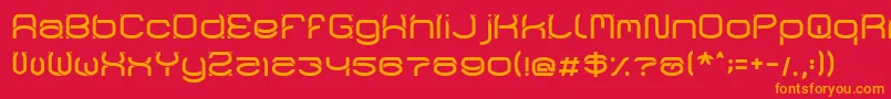 RaynalizLight Font – Orange Fonts on Red Background