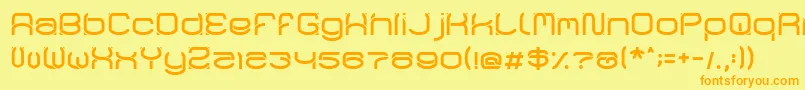 Czcionka RaynalizLight – pomarańczowe czcionki na żółtym tle