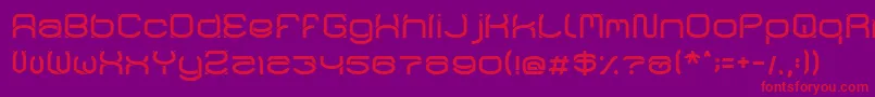 RaynalizLight Font – Red Fonts on Purple Background