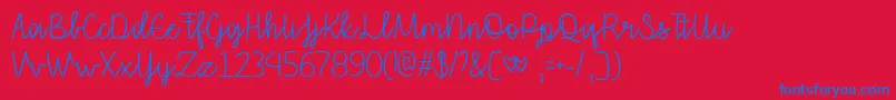 ThatILoveYouTtf Font – Blue Fonts on Red Background