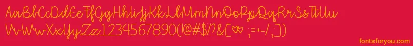 ThatILoveYouTtf Font – Orange Fonts on Red Background