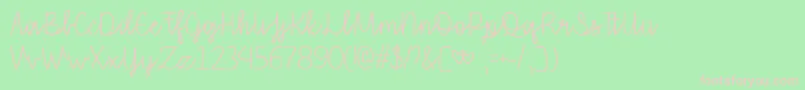 ThatILoveYouTtf Font – Pink Fonts on Green Background