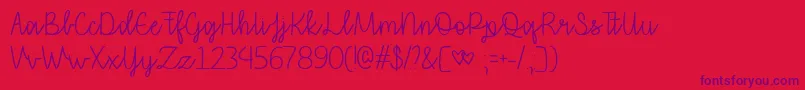 ThatILoveYouTtf Font – Purple Fonts on Red Background