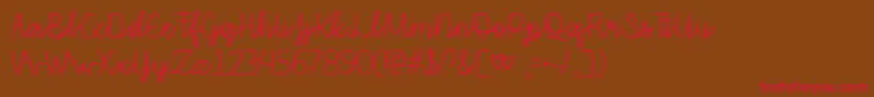 ThatILoveYouTtf Font – Red Fonts on Brown Background