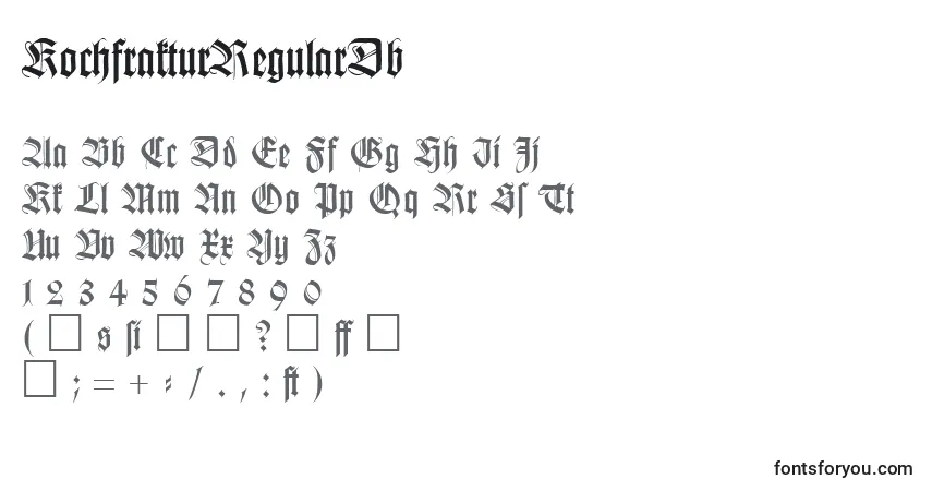 KochfrakturRegularDb Font – alphabet, numbers, special characters