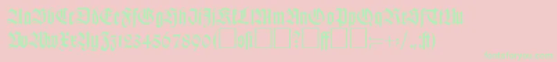 KochfrakturRegularDb Font – Green Fonts on Pink Background