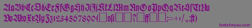 Шрифт KochfrakturRegularDb – фиолетовые шрифты на сером фоне