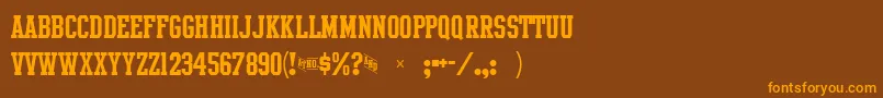 IntramuralJl Font – Orange Fonts on Brown Background