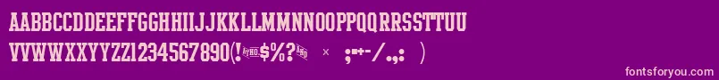 IntramuralJl Font – Pink Fonts on Purple Background