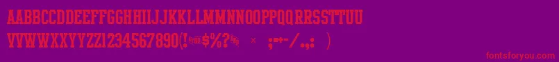 IntramuralJl Font – Red Fonts on Purple Background