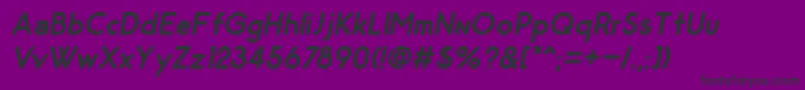 OdinRoundedBoldItalic Font – Black Fonts on Purple Background