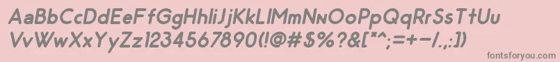 OdinRoundedBoldItalic Font – Gray Fonts on Pink Background